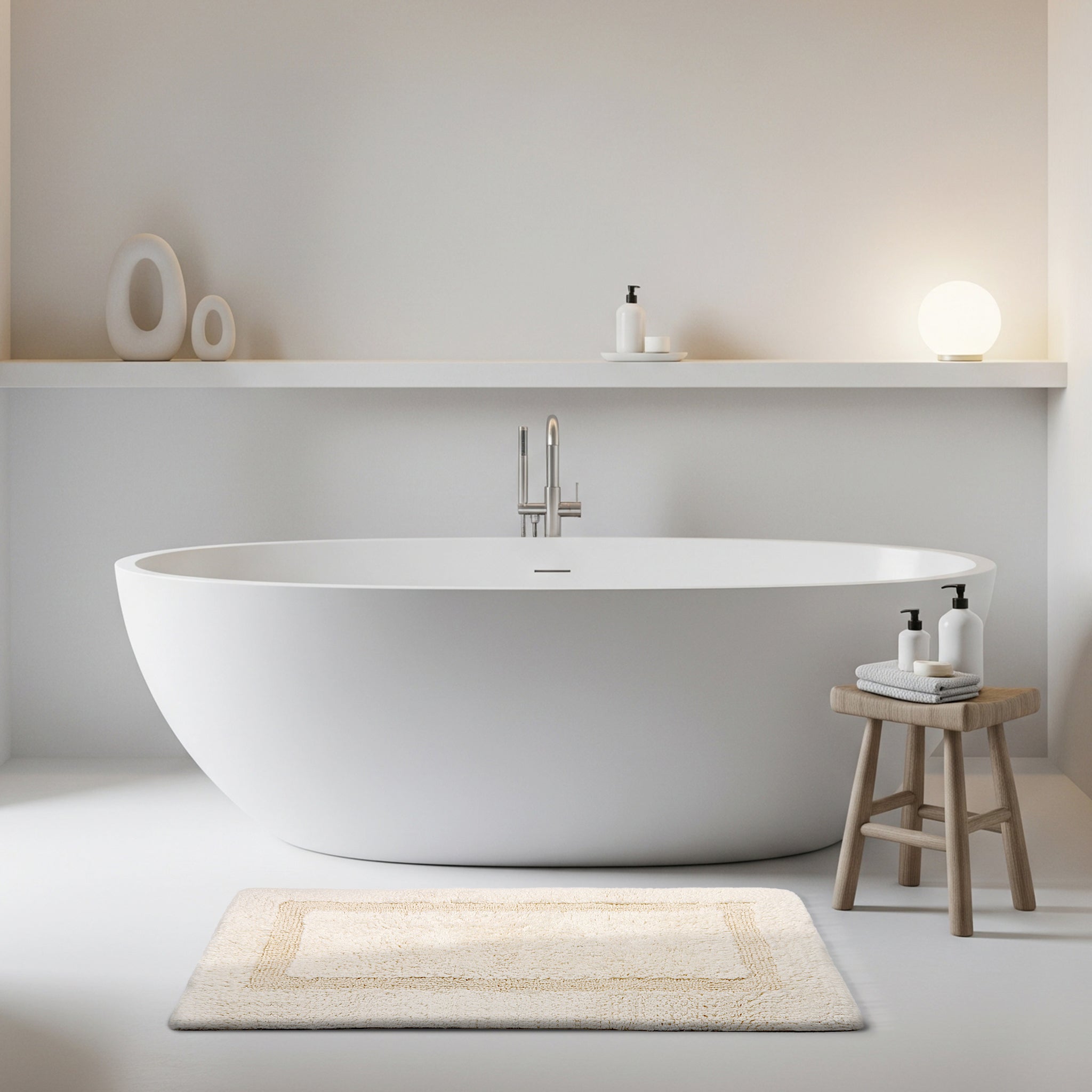 Organic Cotton Reversible Bath Mat – 3000 GSM - Delara