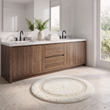 Organic Cotton Reversible Round Bath Mat