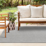 Washable PET Outdoor Rug (Light Grey)