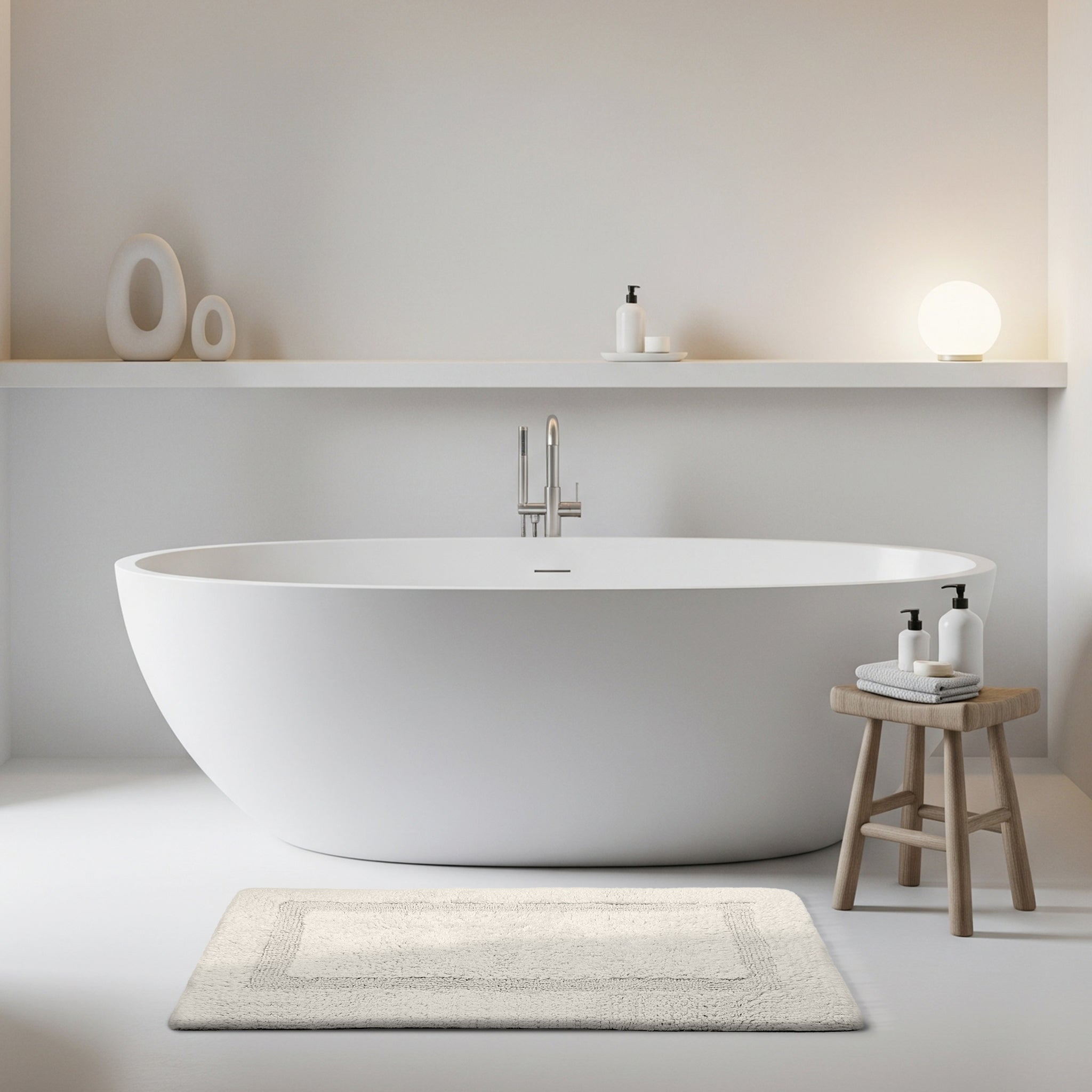 Organic Cotton Reversible Bath Mat - Delara