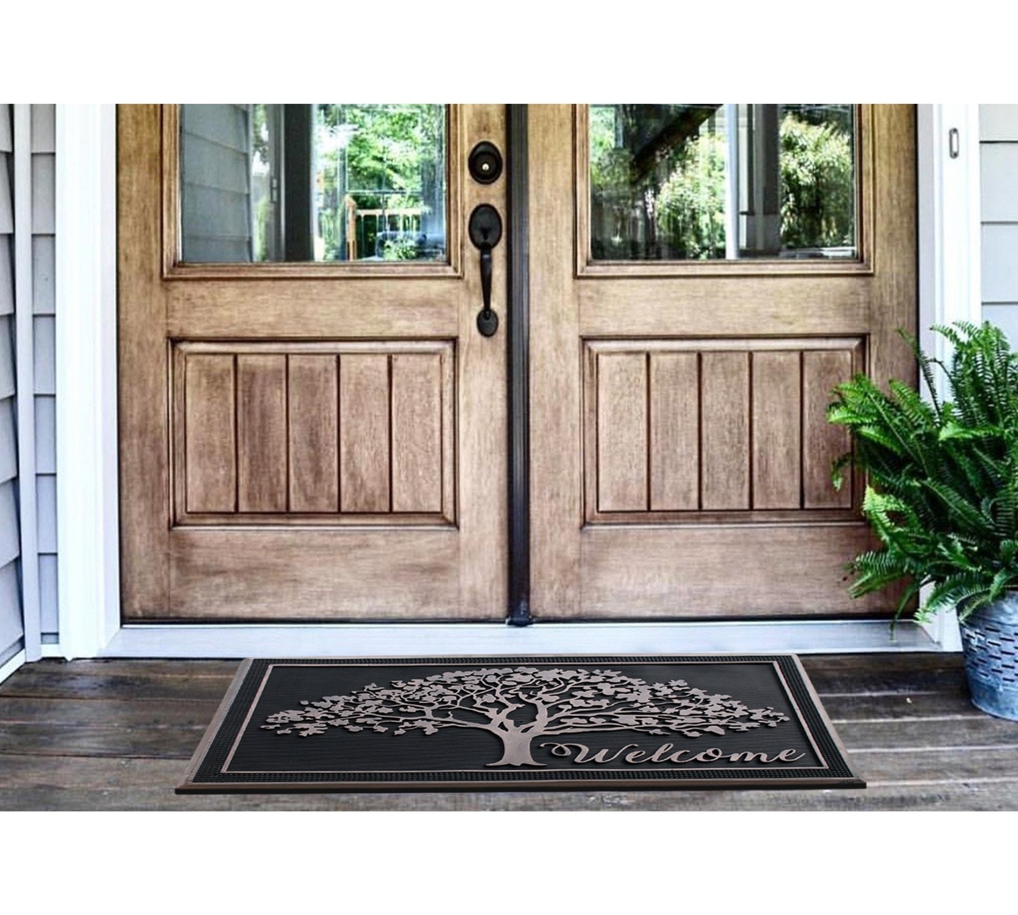 Shedding Tree Design Rubber Doormat 30"X48" - Delara