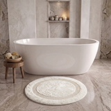 Organic Cotton Reversible Round Bath Mat