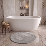 Organic Cotton Reversible Round Bath Mat