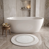 Organic Cotton Reversible Round Bath Mat