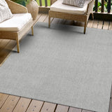 Washable PET Outdoor Rug (Light Grey)
