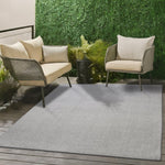 Washable PET Outdoor Rug (Light Grey) - Delara