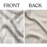 Selena Check Ivory Organic Cotton Duvet Set - Delara