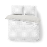 Windowpane Organic Cotton Reversible  Duvet Set