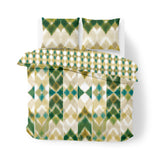 Poppy Green Organic Cotton Reversible Duvet Set