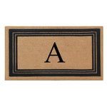 DeHond Classic Border Flocked Monogrammed Doormat 18"X30" - Delara