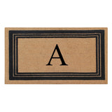 DeHond Classic Border Flocked Monogrammed Doormat 18"X30" - Delara