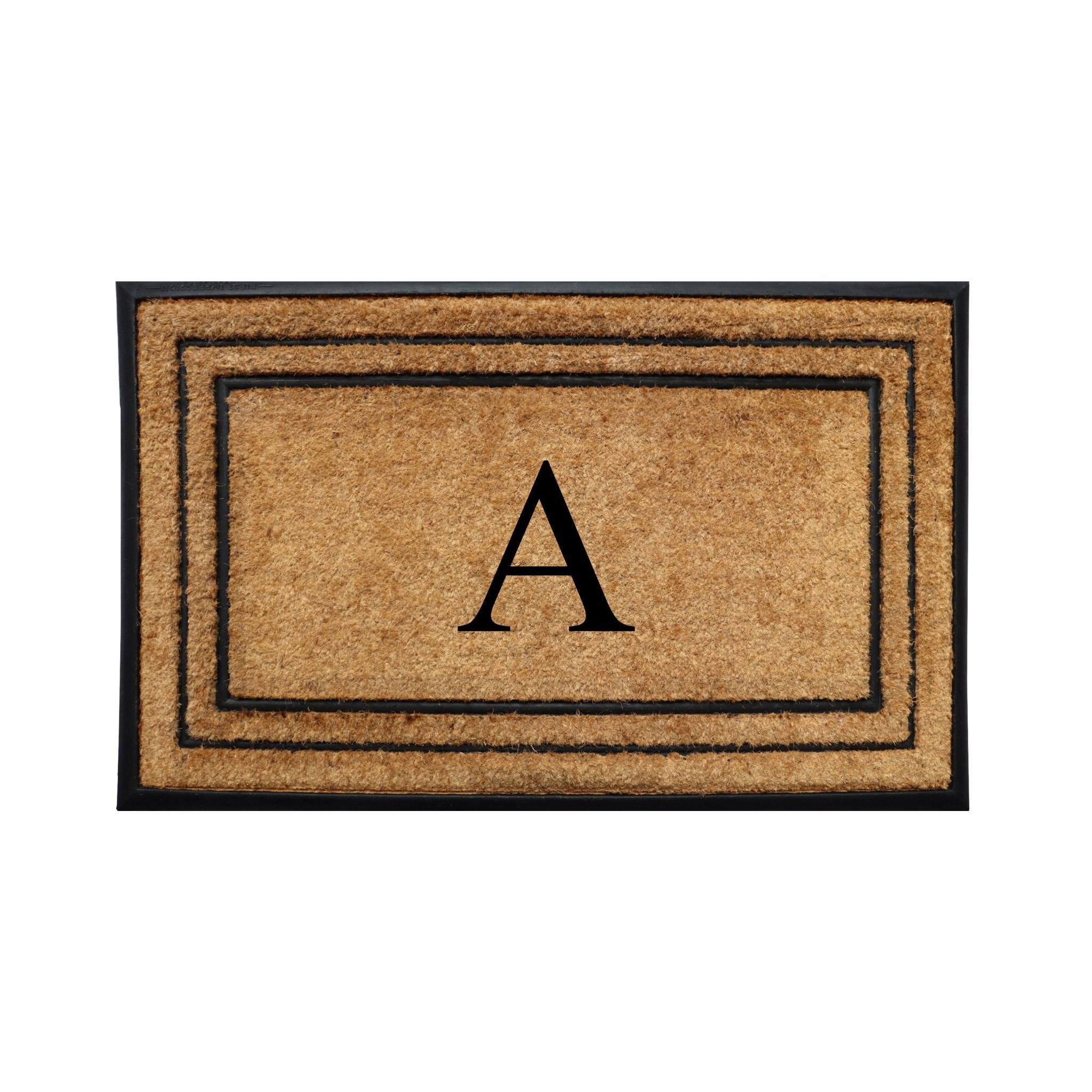 Rubber Border Monogrammed Outdoor Doormat 30"X60" - Delara
