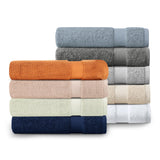 100% Organic Cotton Quick Dry Bath Towel Multi-Color (Pack of 9)