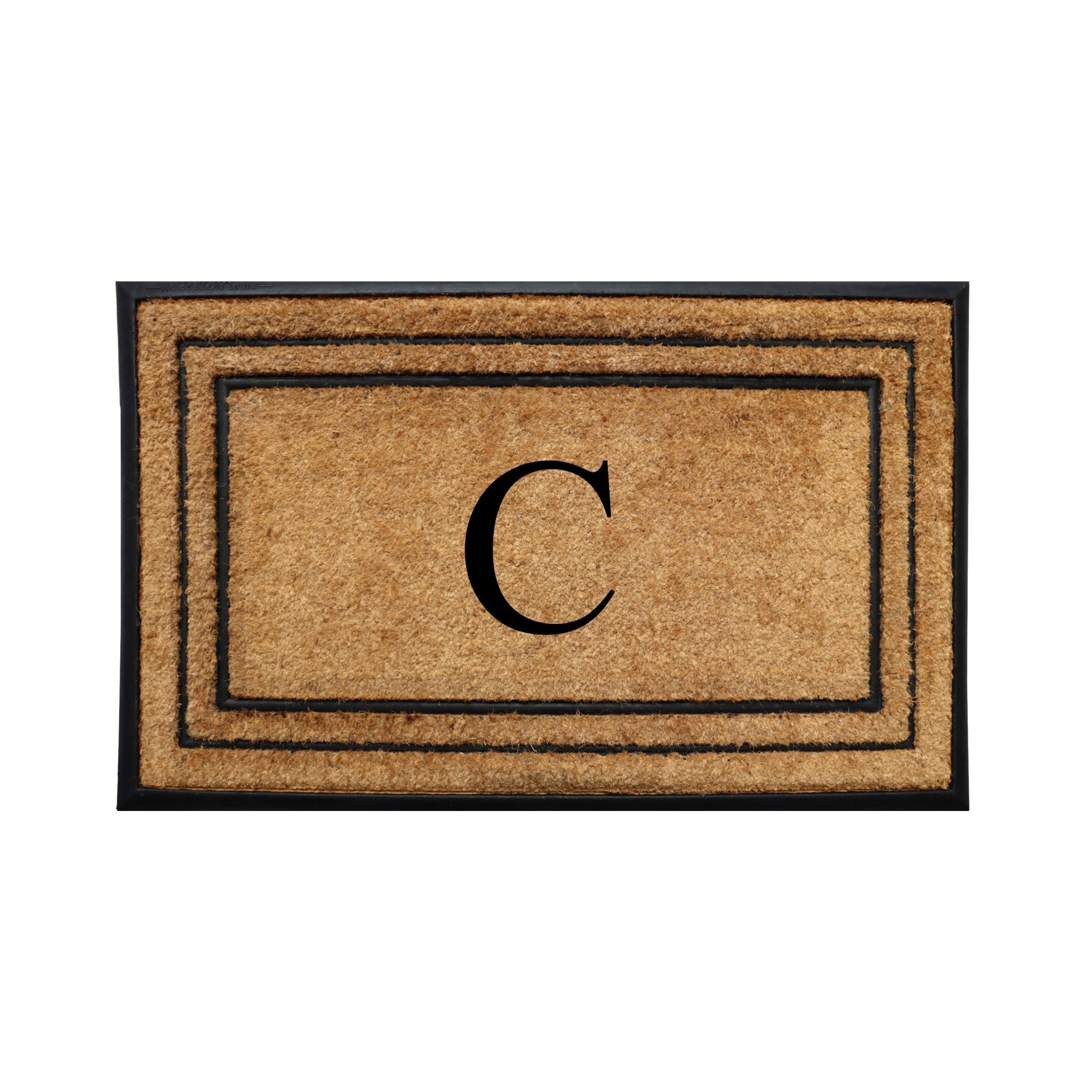 Rubber Border Monogrammed Outdoor Doormat 30"X60" - Delara