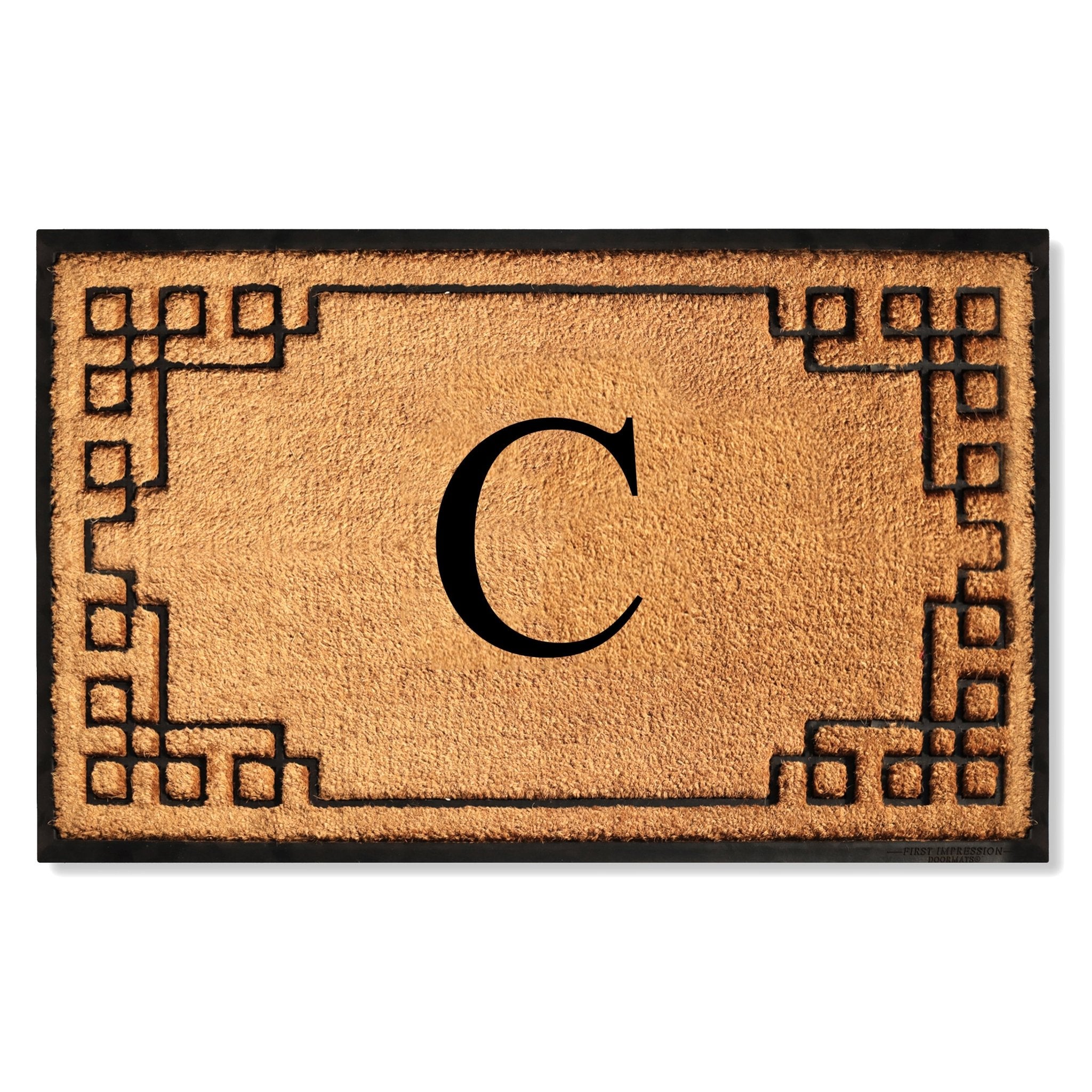Rubber Bordered Designed Outdoor Monogrammed Doormat 36"X72" - Delara
