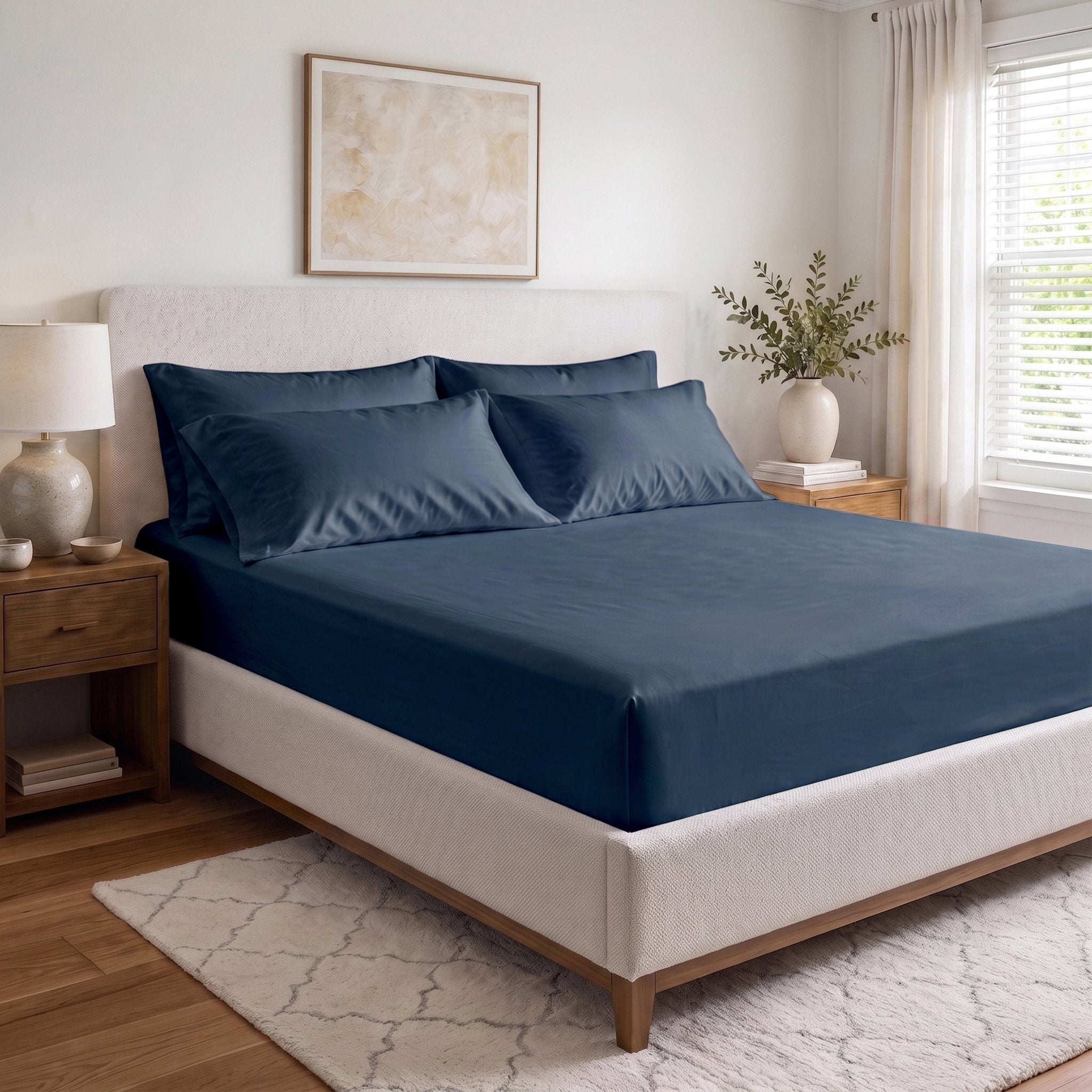 Naturally Cooling & Breathable TENCEL™ Eucalyptus Fitted Sheet Set - Delara