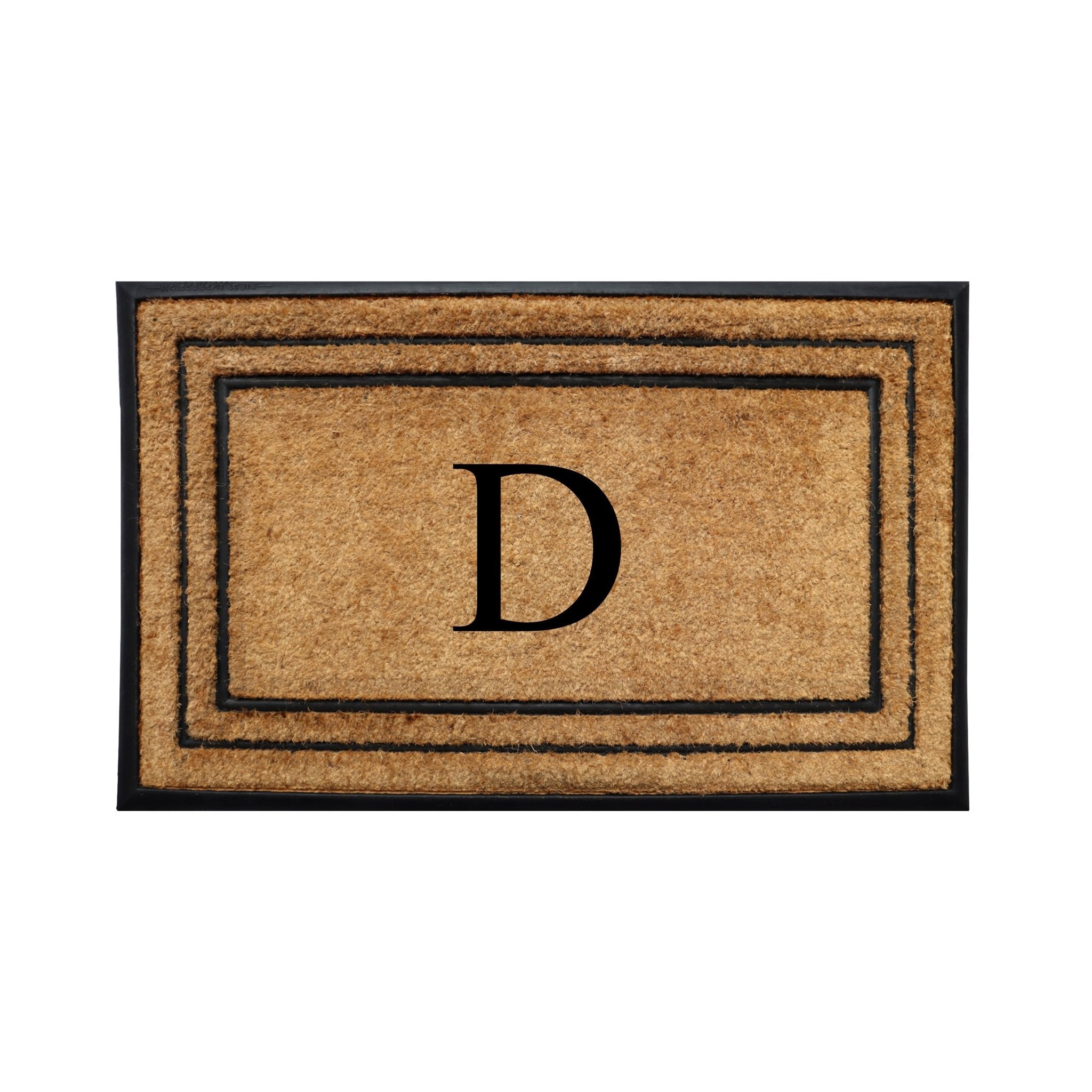 Rubber Border Monogrammed Outdoor Doormat 30"X60" - Delara