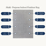 Washable PET Outdoor Rug (Dark Grey) - Delara