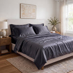 100% Organic Cotton 400TC Sateen Duvet Cover Set - Delara