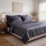 100% Organic Cotton 400TC Sateen Duvet Cover Set - Delara