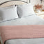 Organic Cotton Cable Knit Throw (Cameo Pink) - DelaraHome