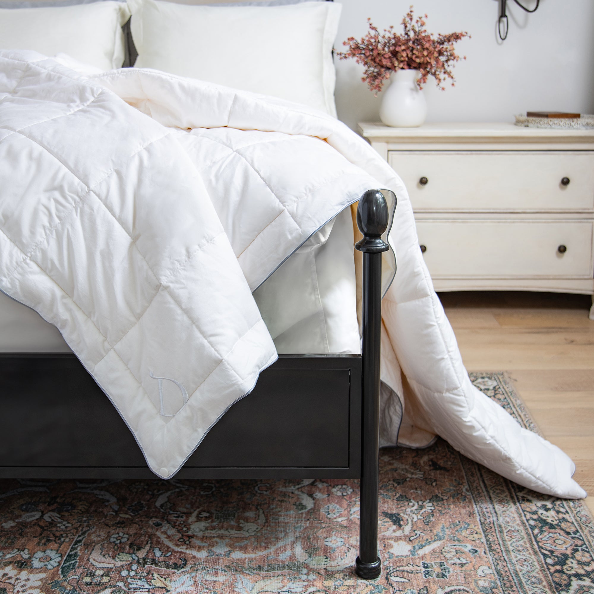 Cozy white comforter
