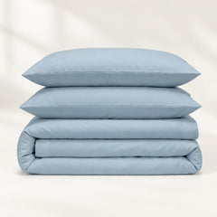 100% Organic Cotton Percale Duvet Cover Set - Delara