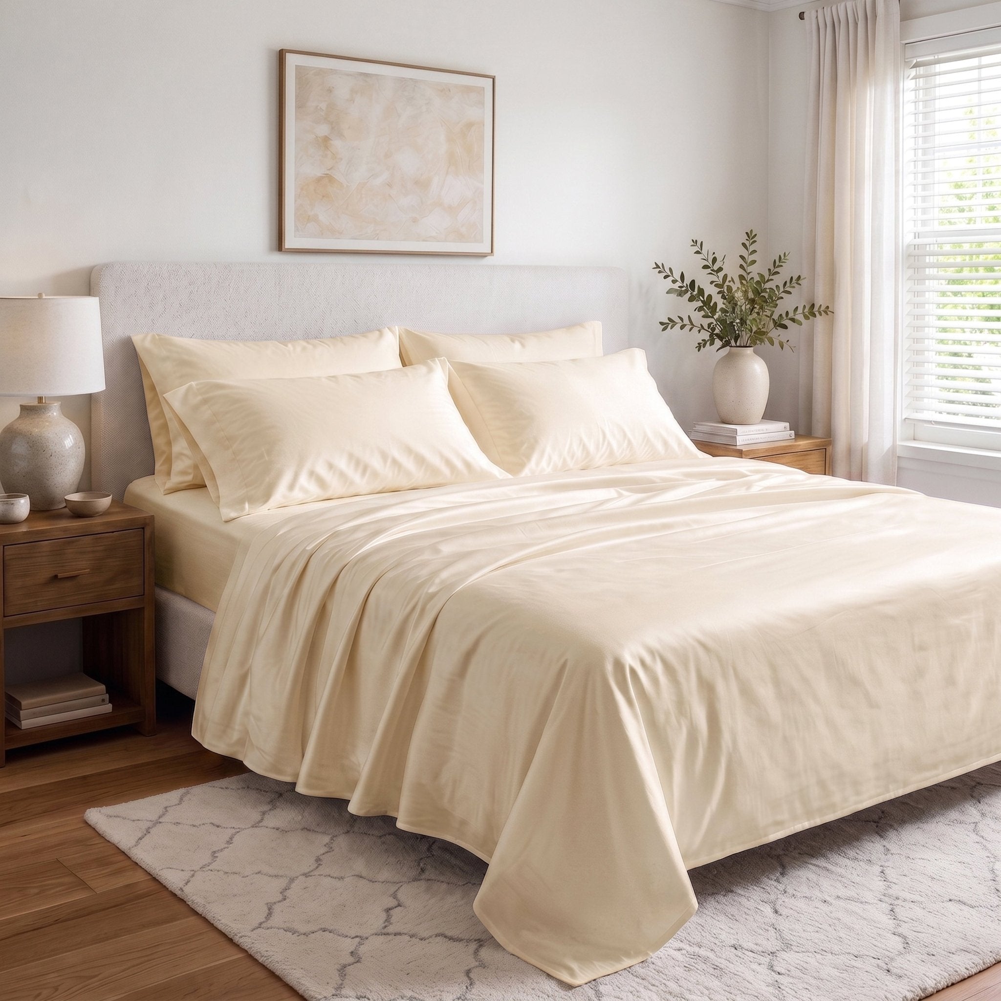 Naturally Cooling & Breathable TENCEL™ Eucalyptus Sheet Set - Delara
