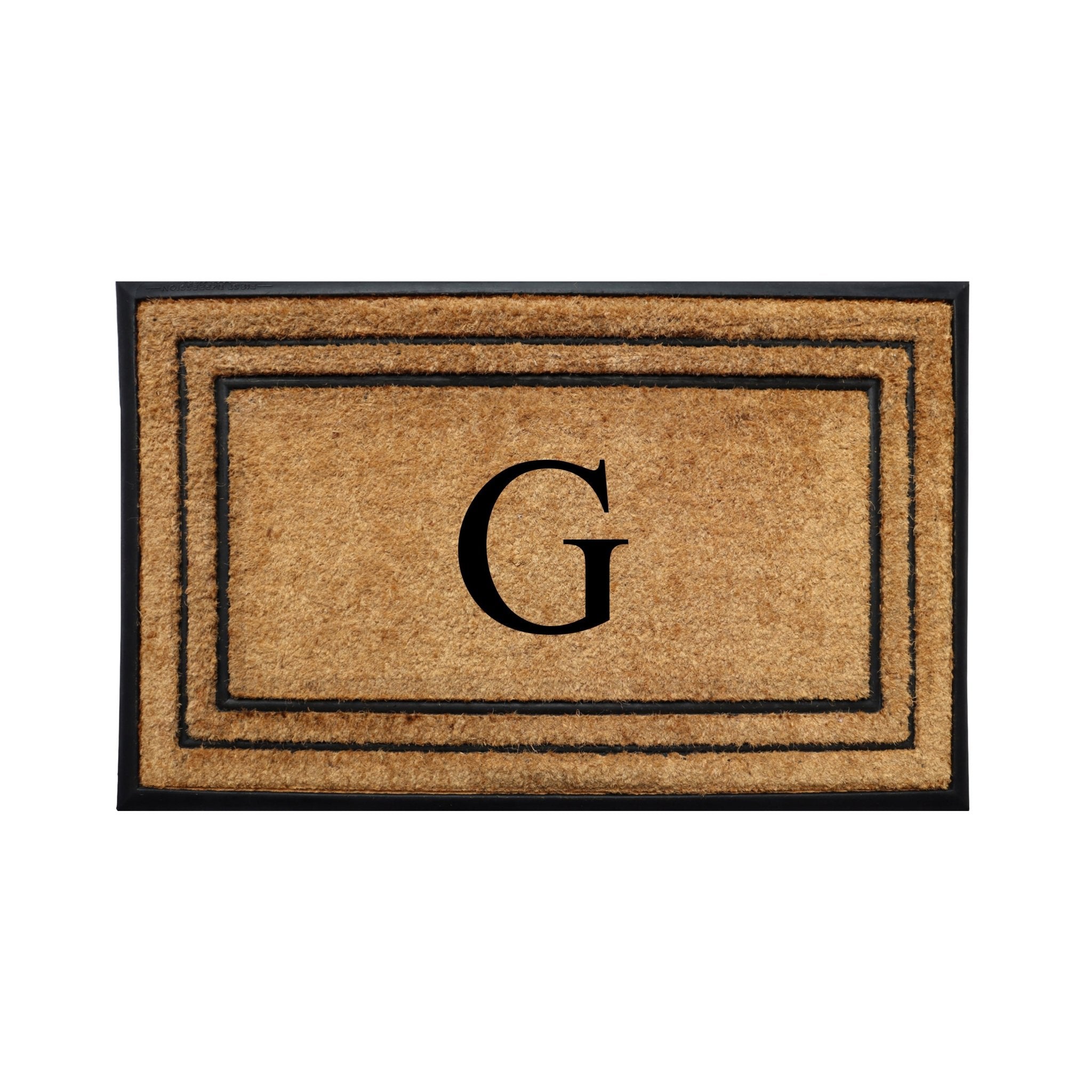 Rubber Border Monogrammed Outdoor Doormat 30"X60" - Delara