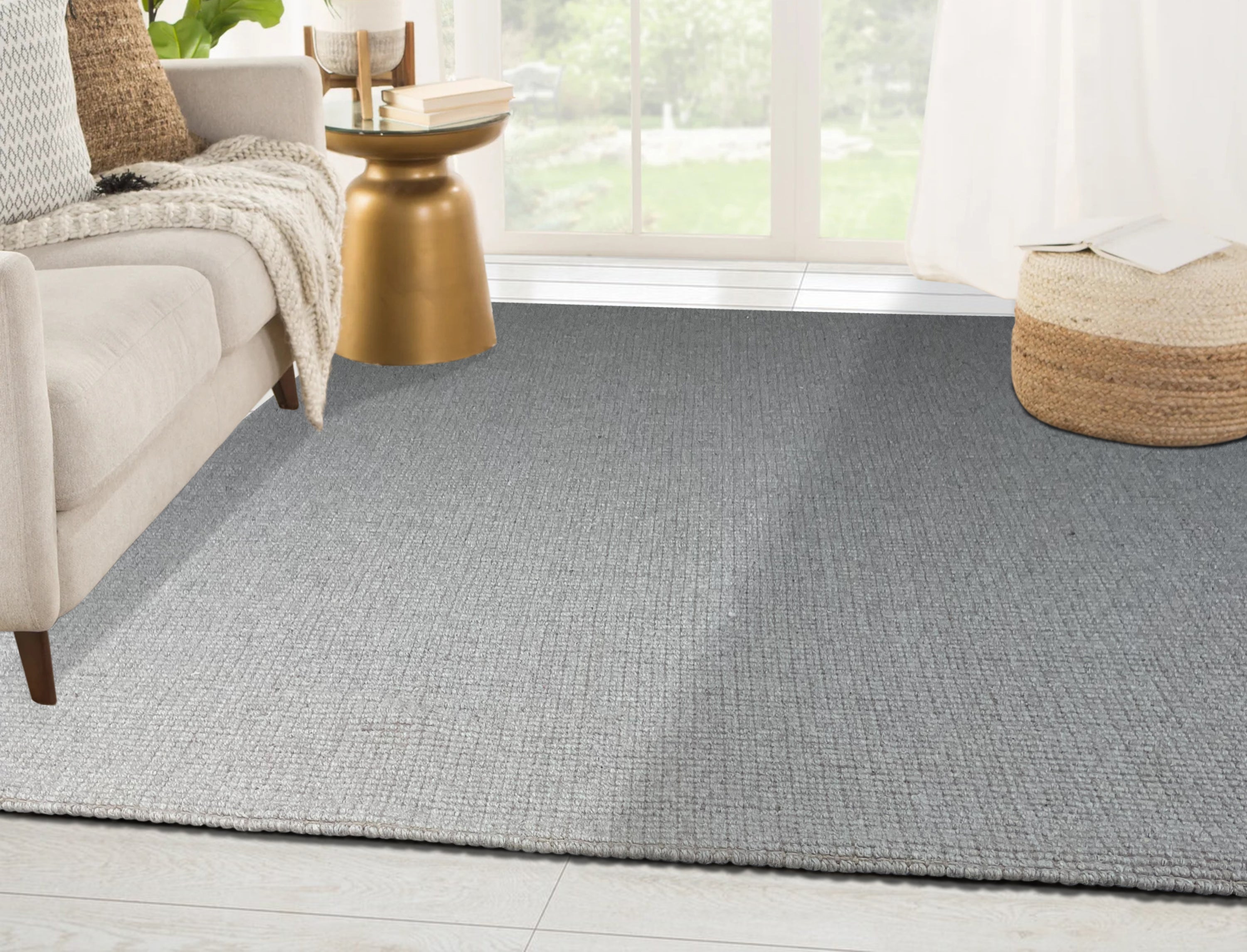 Premium Boucle Jute & Wool Rug - DelaraHome