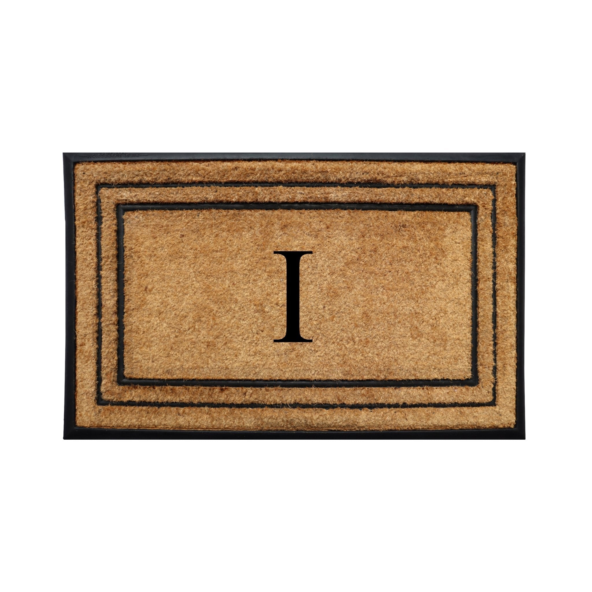 Rubber Border Monogrammed Outdoor Doormat 30"X60" - Delara