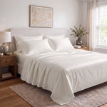 100% Organic Cotton 400TC Sateen Sheet Set - Delara