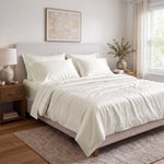 100% Organic Cotton 400TC Sateen Duvet Cover Set - Delara