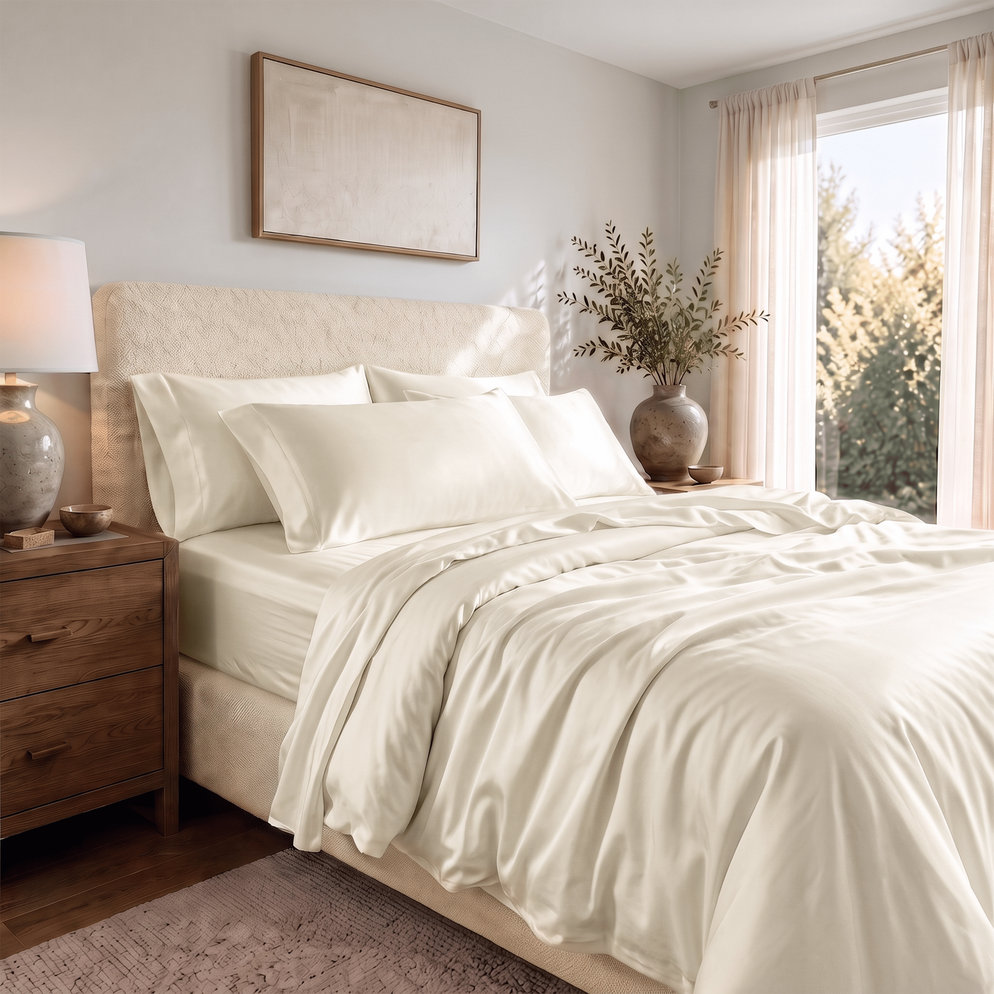 100% Bamboo Viscose Duvet Cover Set - Delara