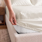 100% Organic Cotton 400TC Sateen Fitted Sheet - Delara