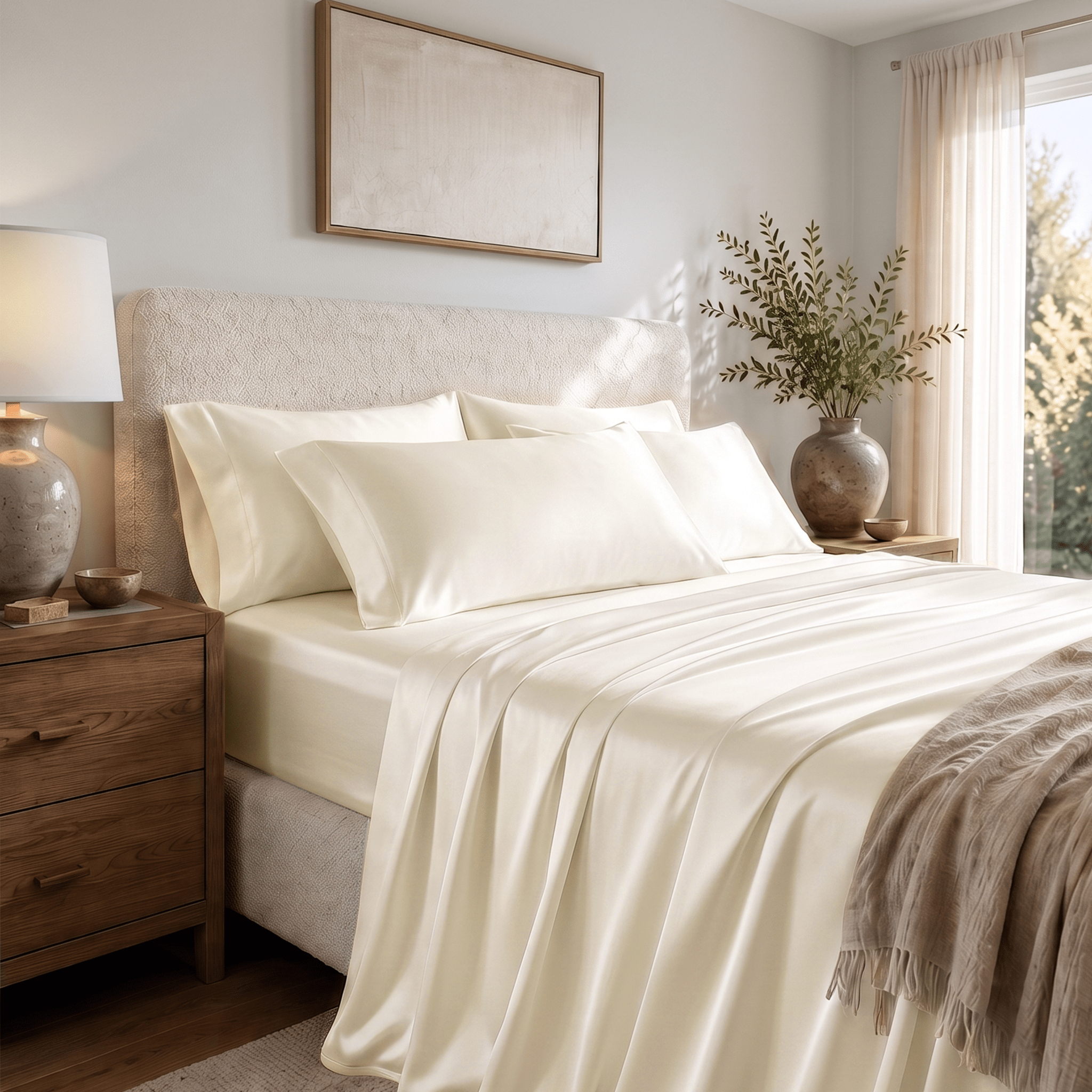 100% Bamboo Viscose Pillowcase Pair - Delara