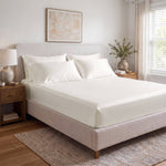 100% Organic Cotton 400TC Sateen Fitted Sheet - Delara