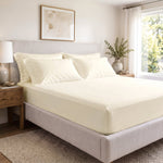 100% Organic Cotton Percale Fitted Sheet Set - Delara
