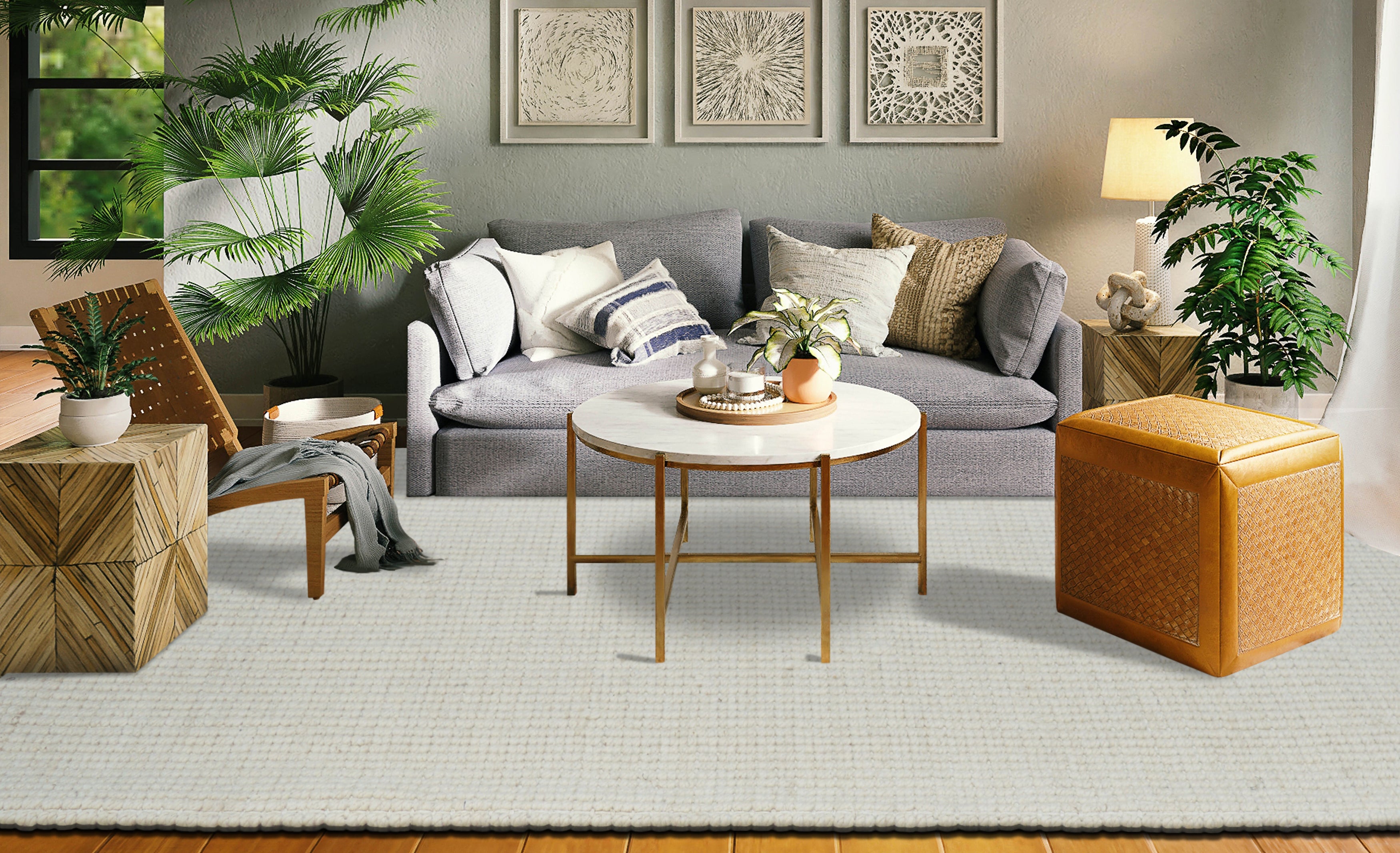 Premium Boucle Jute & Wool Rug - DelaraHome