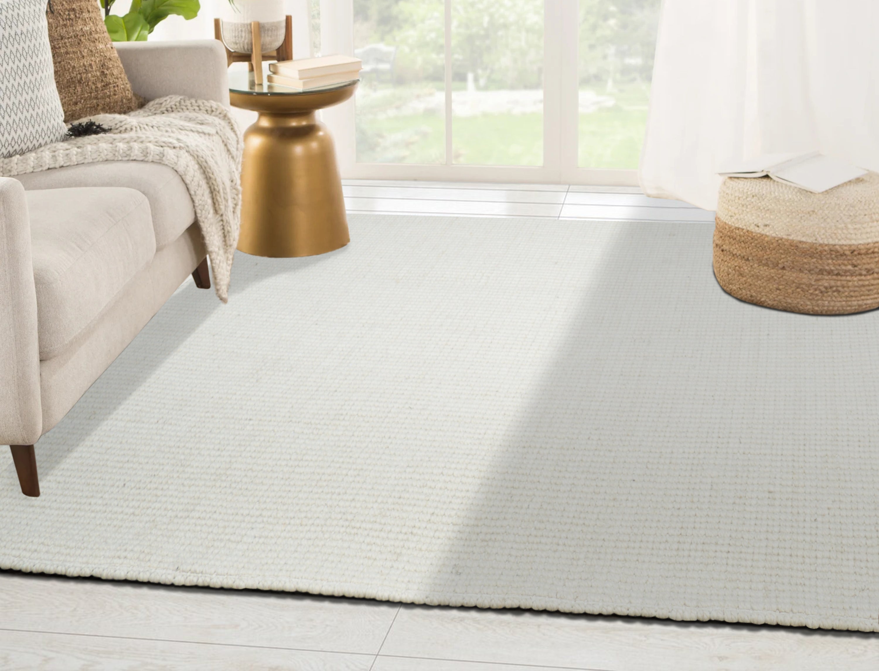 Premium Boucle Jute & Wool Rug - DelaraHome