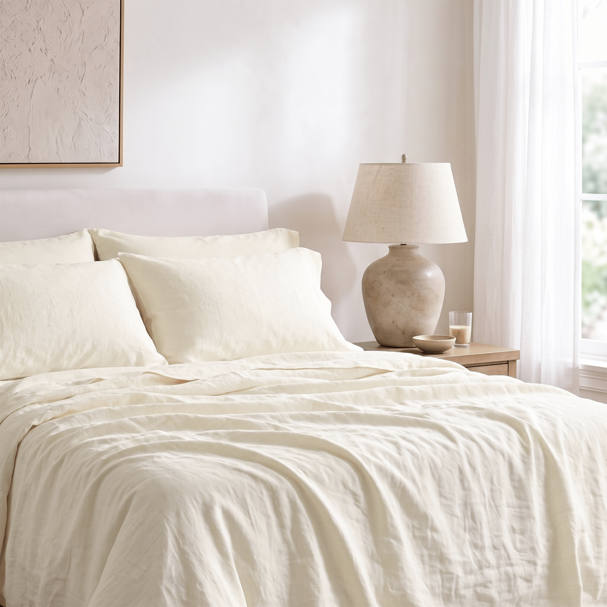 100% European Flax Linen Sheet Set - Delara