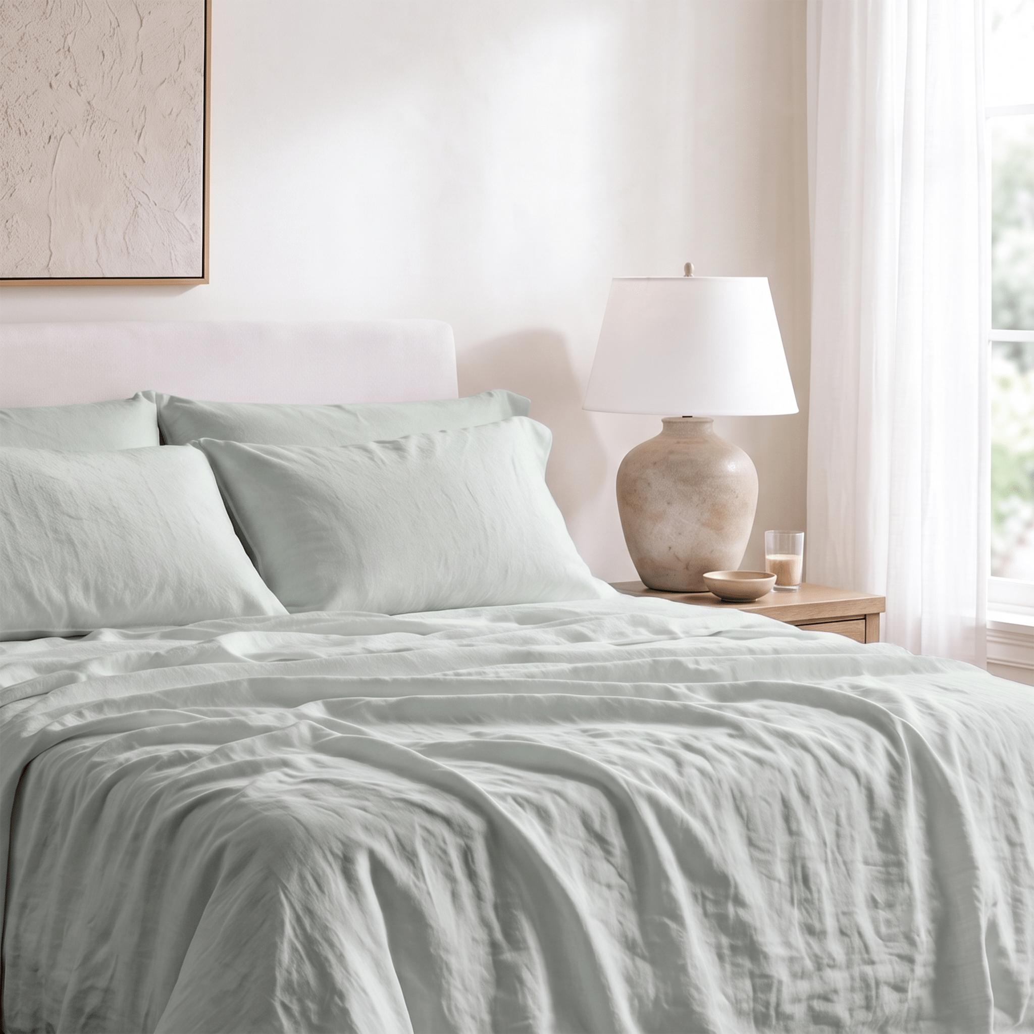 100% European Flax Linen Sheet Set - Delara