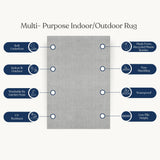 Washable PET Outdoor Rug (Light Grey) - Delara