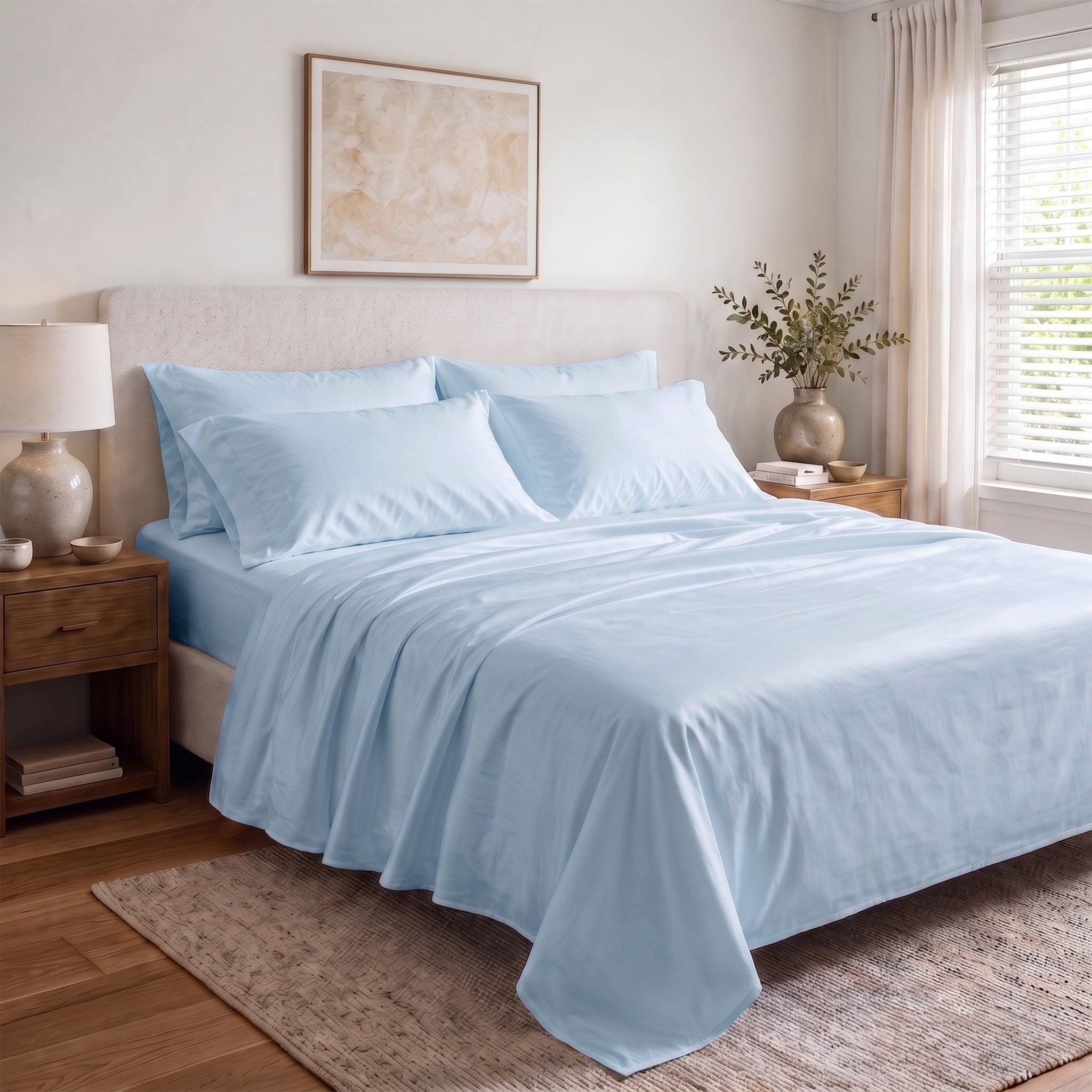 100% Organic Cotton 400TC Sateen Sheet Set - Delara