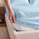 100% Organic Cotton 400TC Sateen Fitted Sheet - Delara