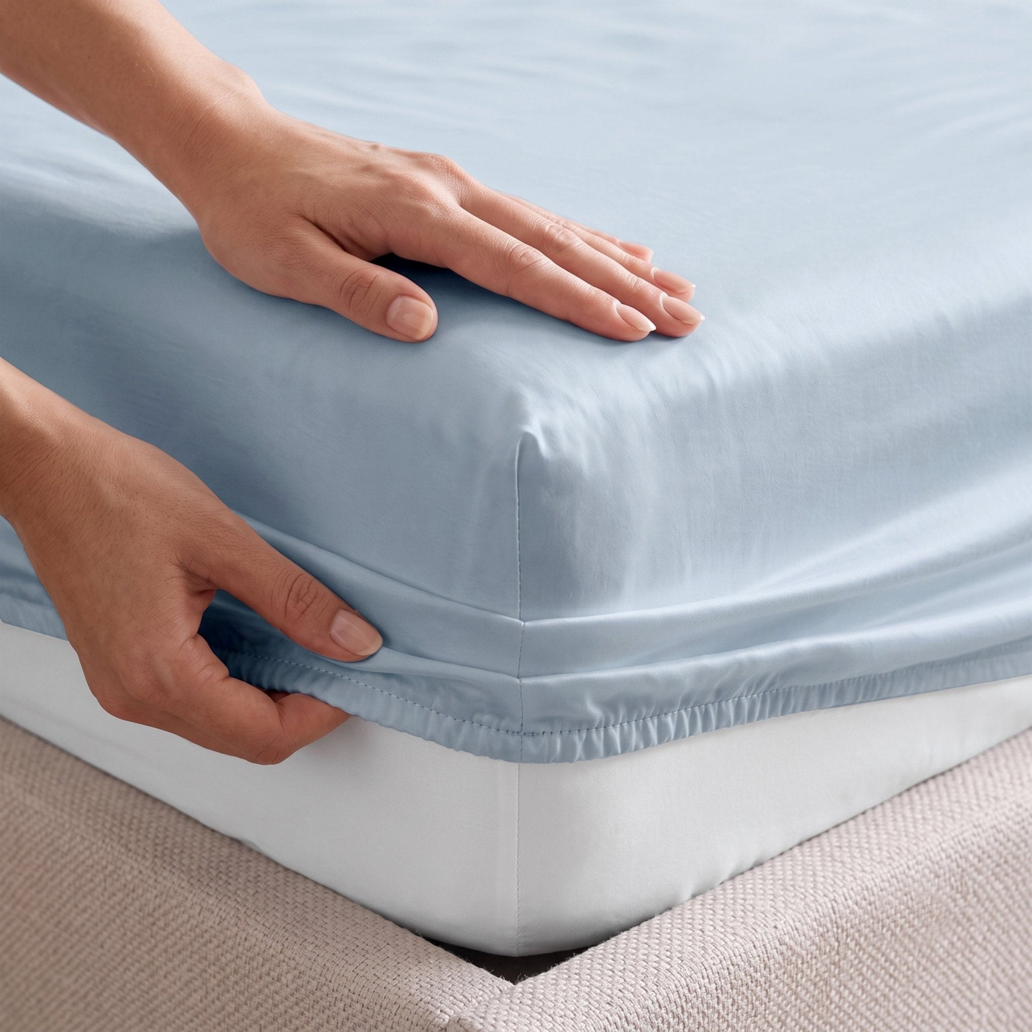 Naturally Cooling & Breathable TENCEL™ Eucalyptus Fitted Sheet Set - Delara