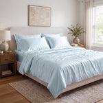 100% Organic Cotton 400TC Sateen Duvet Cover Set - Delara