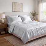 100% Organic Cotton 400TC Sateen Duvet Cover Set - Delara
