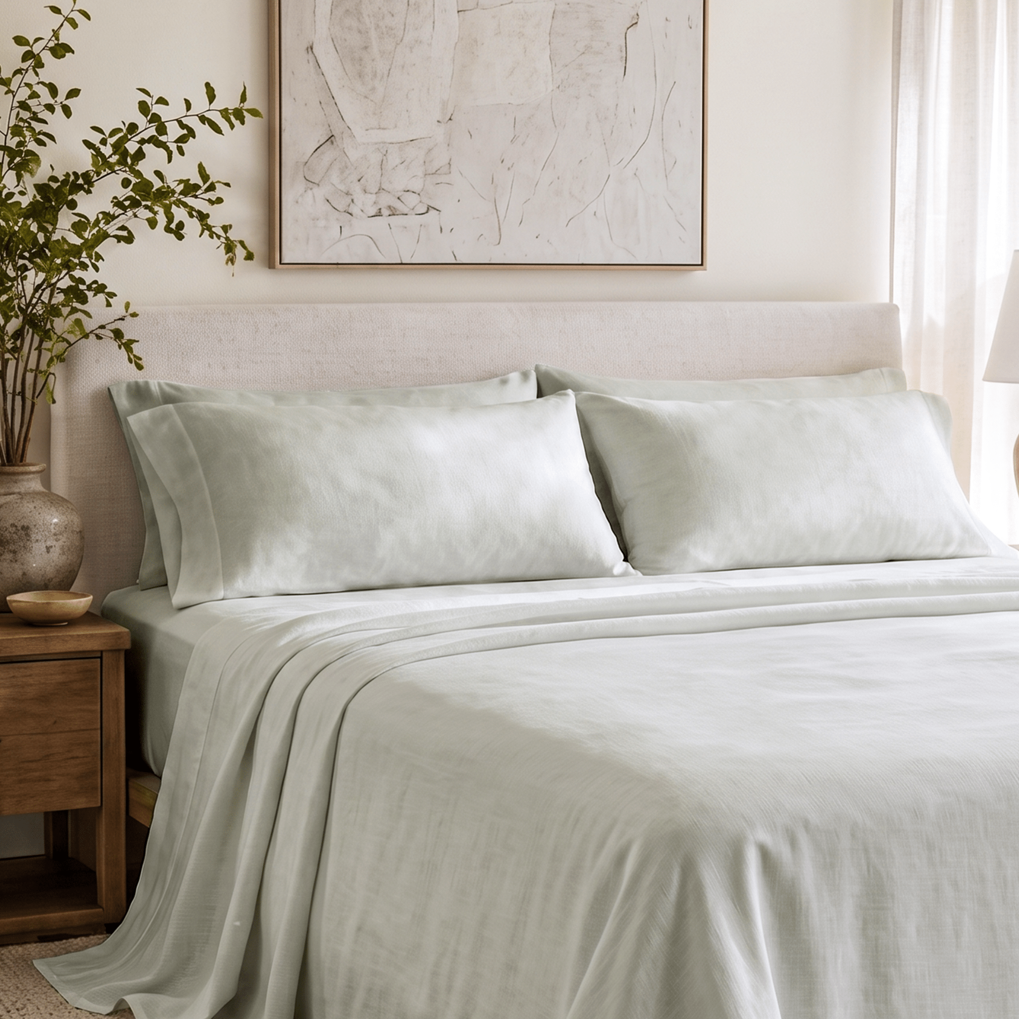 100% European Flax Linen Pillwocase Pair - Delara