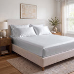 100% Organic Cotton 400TC Sateen Fitted Sheet Set - Delara